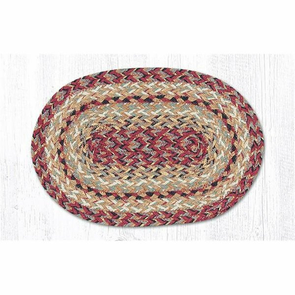 Capitol Importing Co Burgundy Miniature Swatch Oval Rug, 10 x 15 in. 00-995